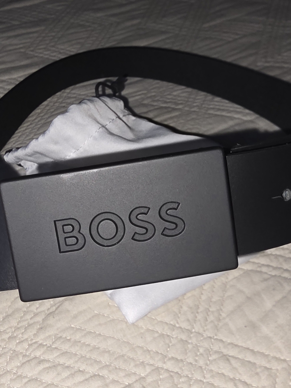 BOSS Boy's Black Logo Buckle Belt